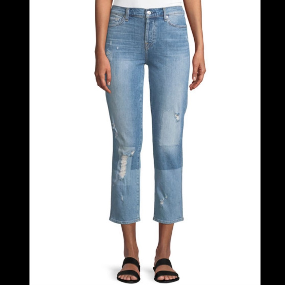 7 For All Mankind Edie High Rise Straight Jean